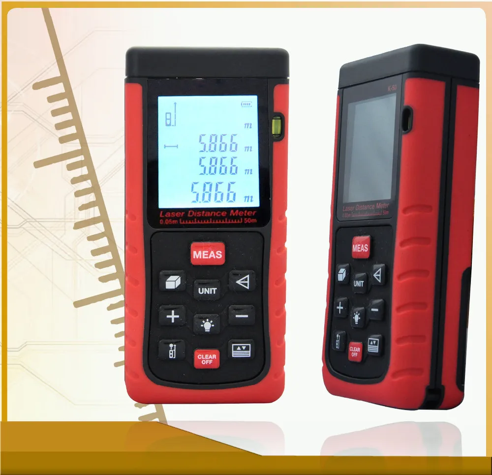 50m handheld precision laser rangefinder device