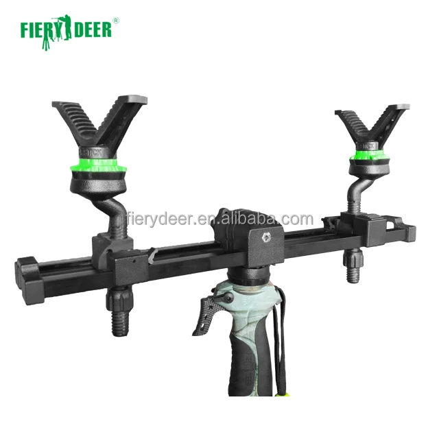 Camera Telescopic hunting aluminum shooting stick/ two-piont GUN REST