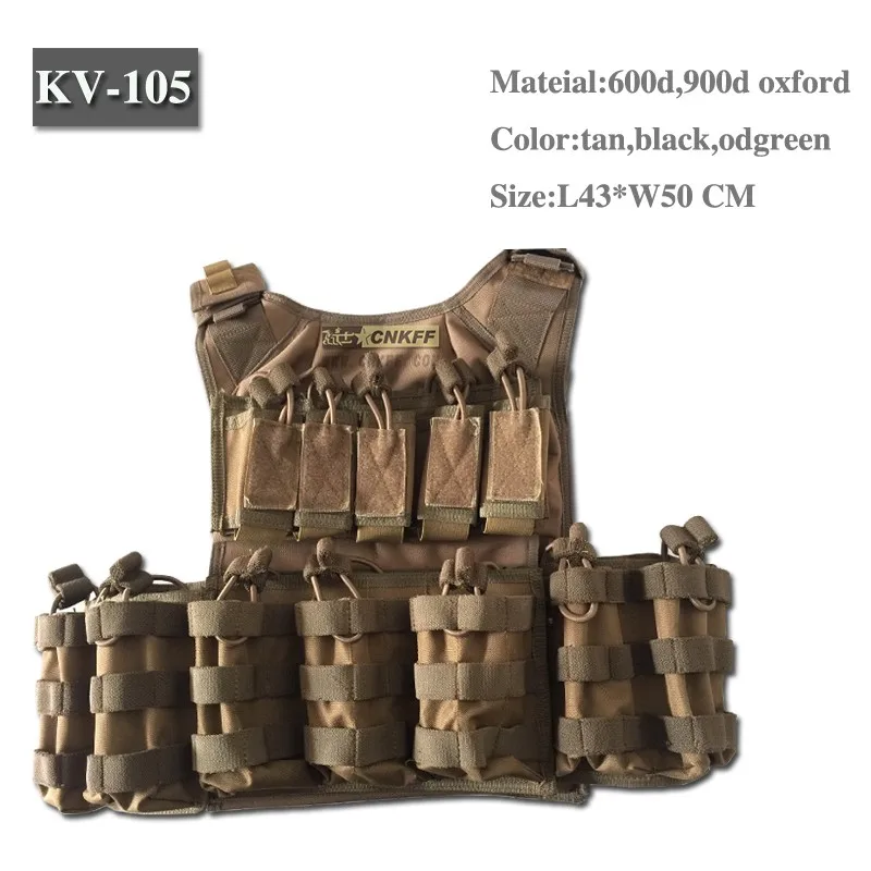 Tactical Vest with M4/M16 Magazine Pouch Military Protective Combat Vest for Security