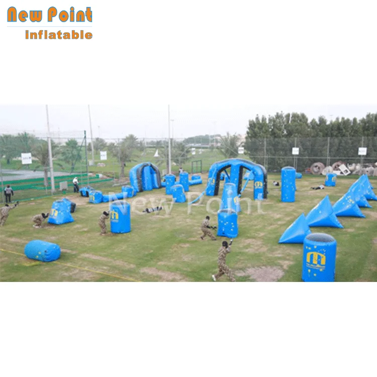 guangzhou bunker field inflatable paintball obstacle for sale