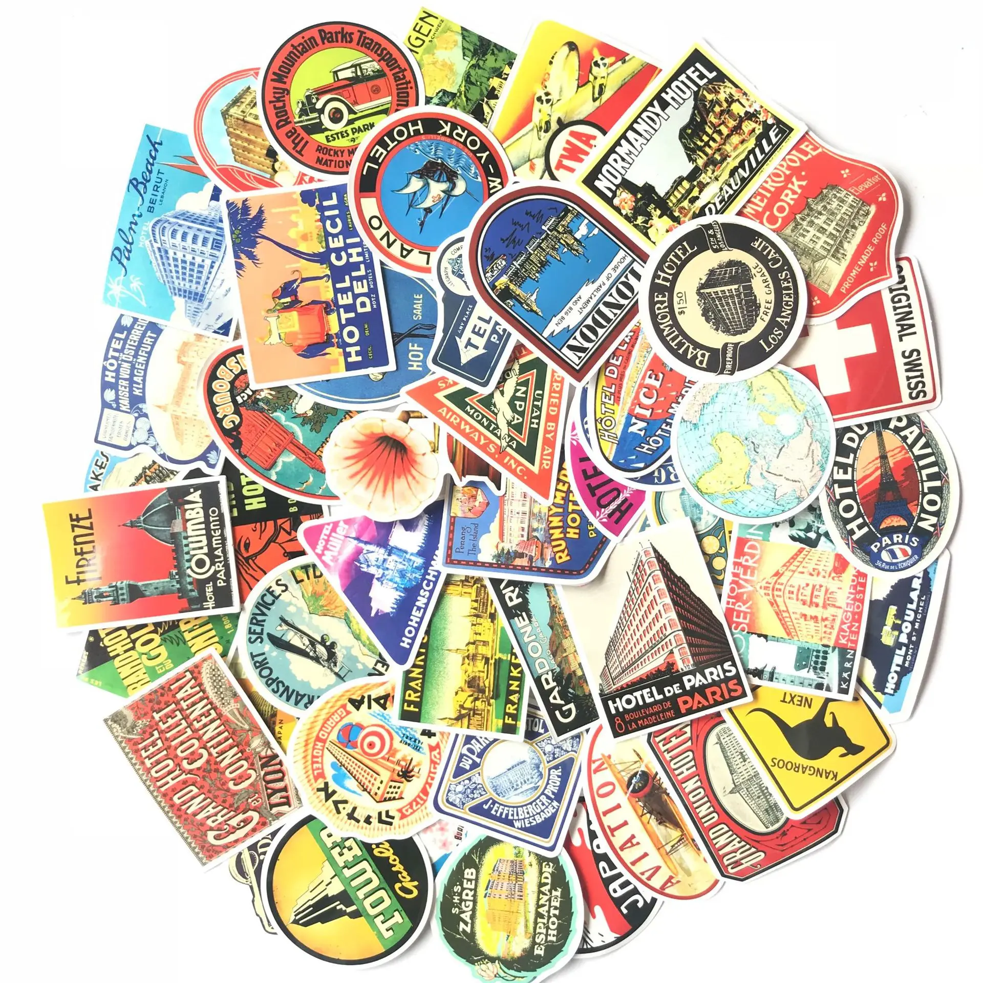 50 sheets/bag not repeating graffiti stickers environmentally friendly waterproof toys skateboard luggage stickers