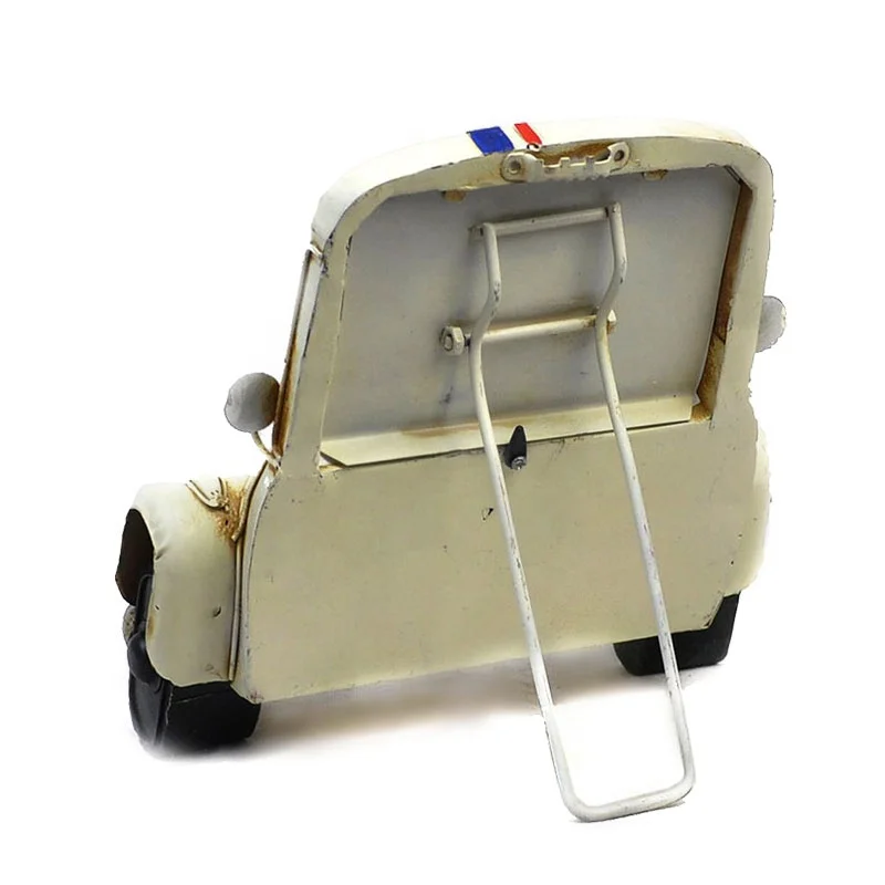 Car Shape Photo Frame Stand Metal Retro Vintage Decor Office Ornaments Living Room Antique Home Decoration Craft