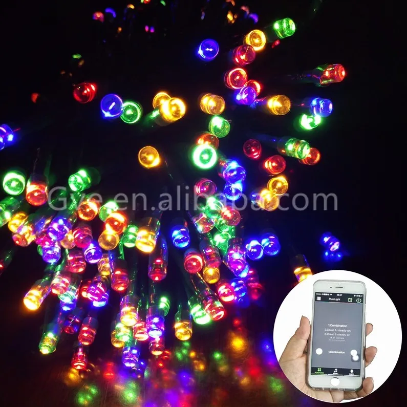 200 count smart phone APP Bluetooth controlled light  RGB led icicle string decoration lights