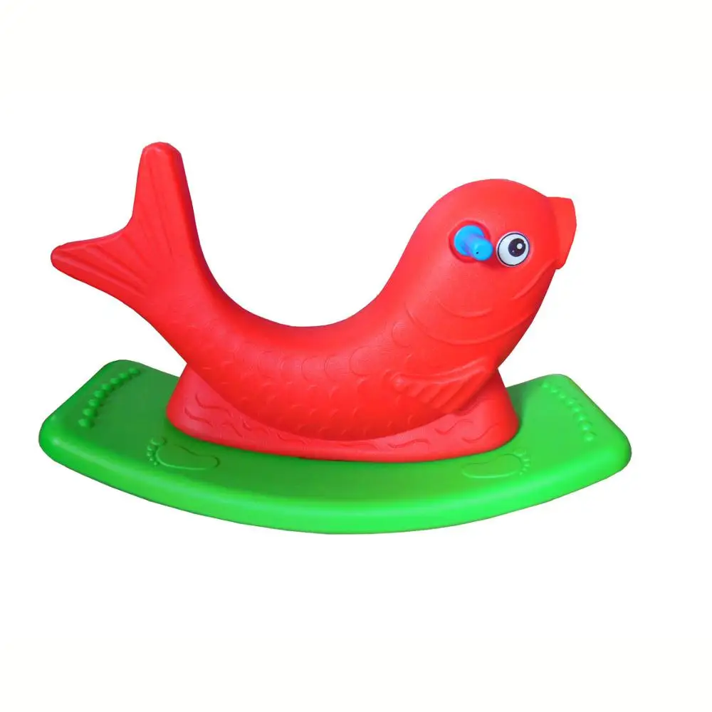 Double-color children plastic elephant rocking horse