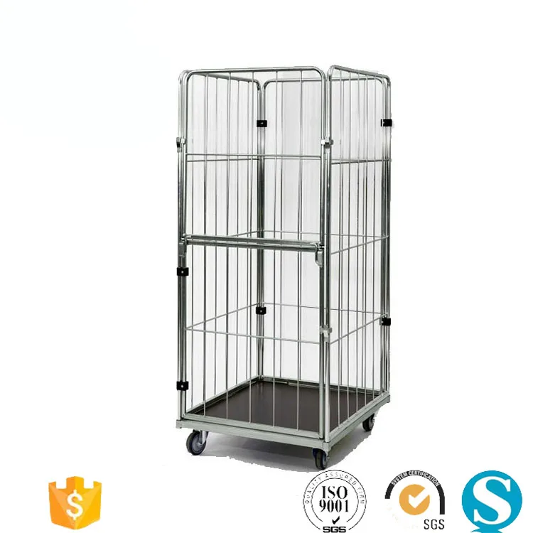 
Removable foldable warehouse metal logistics tool trolley 