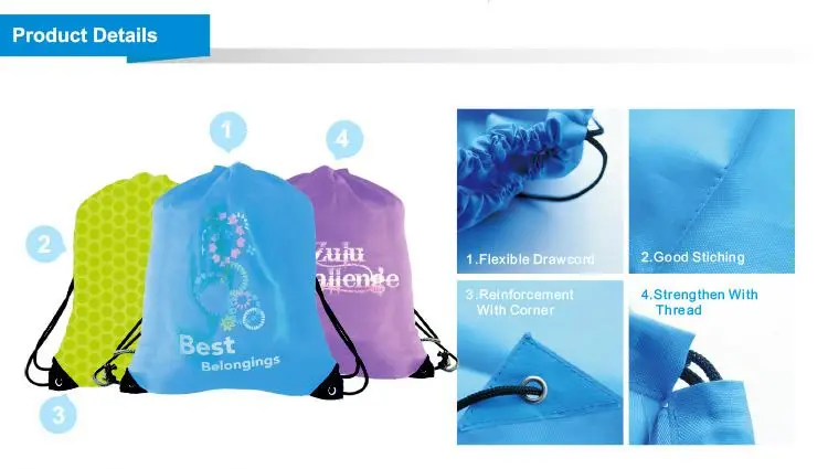 Most Popular Best Selling Cheap Promotion Kids School Drawstring Bag