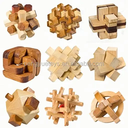 Intelligence 3D brain teaser wooden puzzle Magic Sphere funny cube iq game iq toy Ball in Cube puzzle for adult