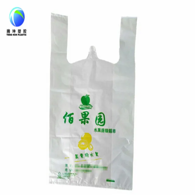 Corn Starch Biodegradable Vest Polythene Shopping Bags