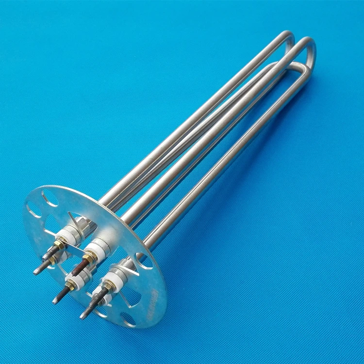 
China supply the lowest price of Coil copper electric heating tube tube connector for water pipe water in heating oil tank 