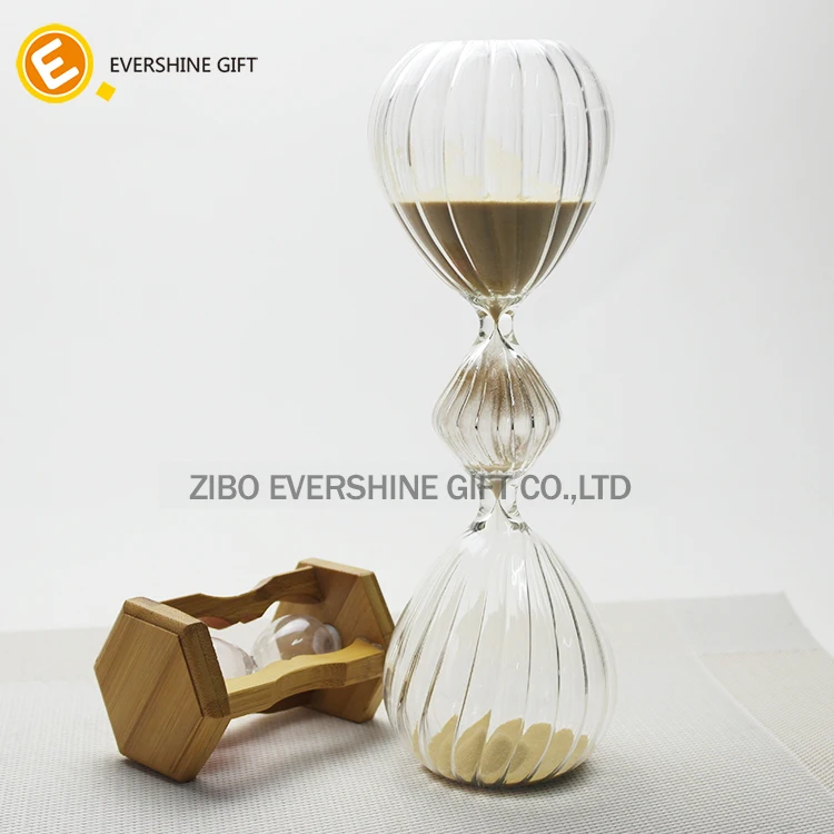 5/15/20/30/45/60min stripe three layers hourglass sand timer for home office decoration