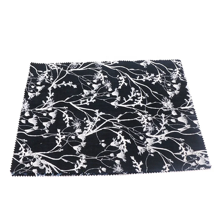 Pure Cotton Plain Floral Printed Fabric for Garment