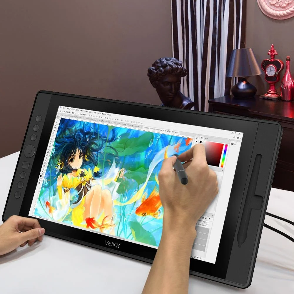 
Veikk VK1560 China factory led graphics display in electromagnetic digitizer technology graphics lcd display 1920x1080 monitor 