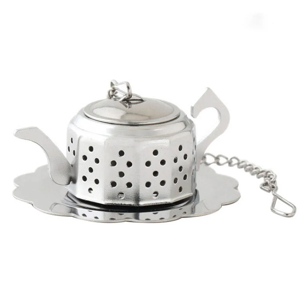 
Stainless Steel Tea Infuser Mesh Filter Strainer Loose Leaf Spice Home Kitchen Accessories 