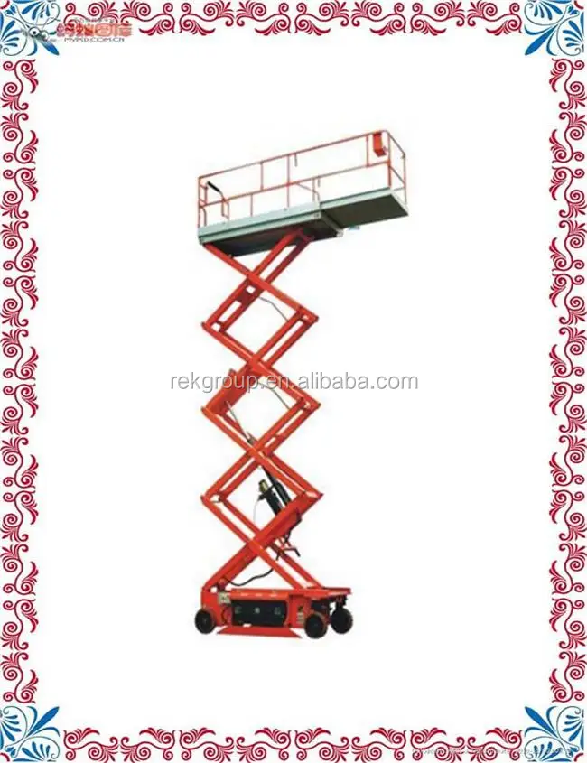Patented 300kg load mobile electric scaffolding/hydraulic scissor lift platform for sale with CE approved