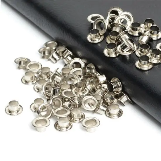 1000pcs/bag Silver Eyelets Round Inner Hole 5mm Metal eyelets For Scrapbooking DIY garment clothes Sewing eyelets