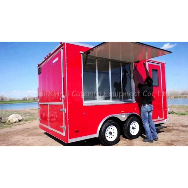 various color mobile ice cream trailer kiosk