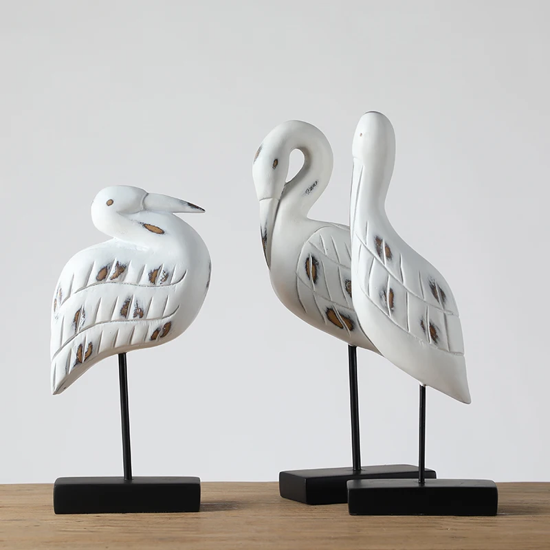 New Wholesale Polyresin Visual Animal Decoration Bird Home Decor Nordic Resin Crafts