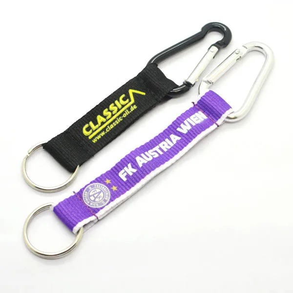 Promotion Polyester Ribbed Lanyard with Plastic Buckle Hook