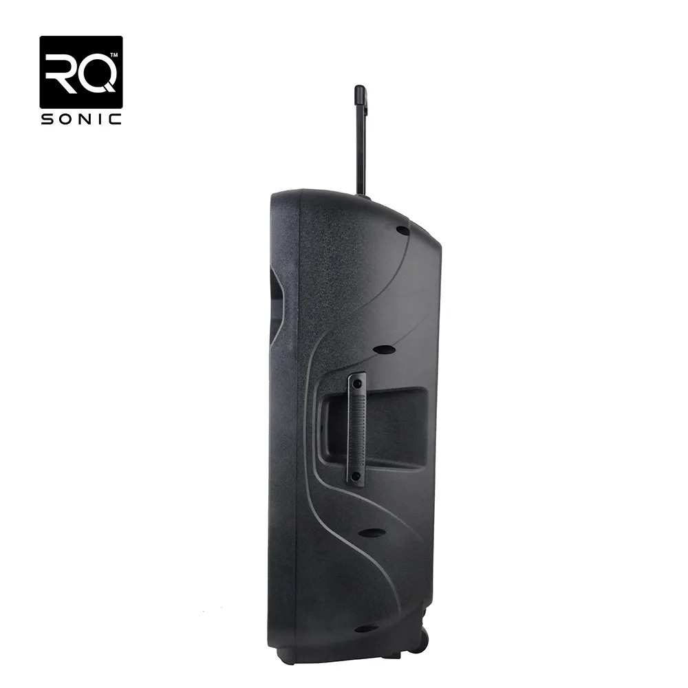 RQSONIC PMM210AQX 2*10 Inch Powered Speaker Portable Speaker With Wireless Mic