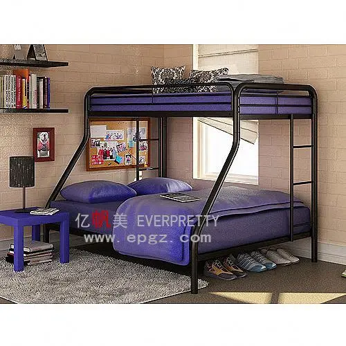 School Dormitory Furniture Ergonomical Design Heavy Duty Double Platform Custom Metal Bunk Bed for Student Use
