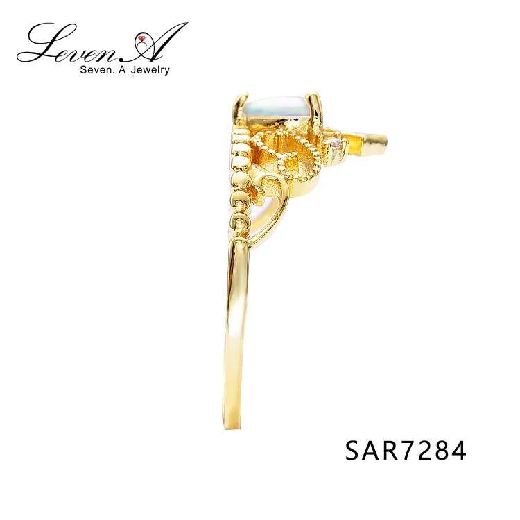 
Sevenajewelry SAR7284 Fashion jewelry antique 2 gram gold ring,heart shape opal platinum ring prices in pakistan 