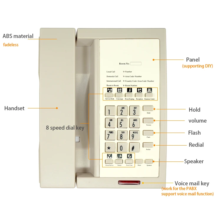 Hotel Telephone Hotel Guest room phone 818A