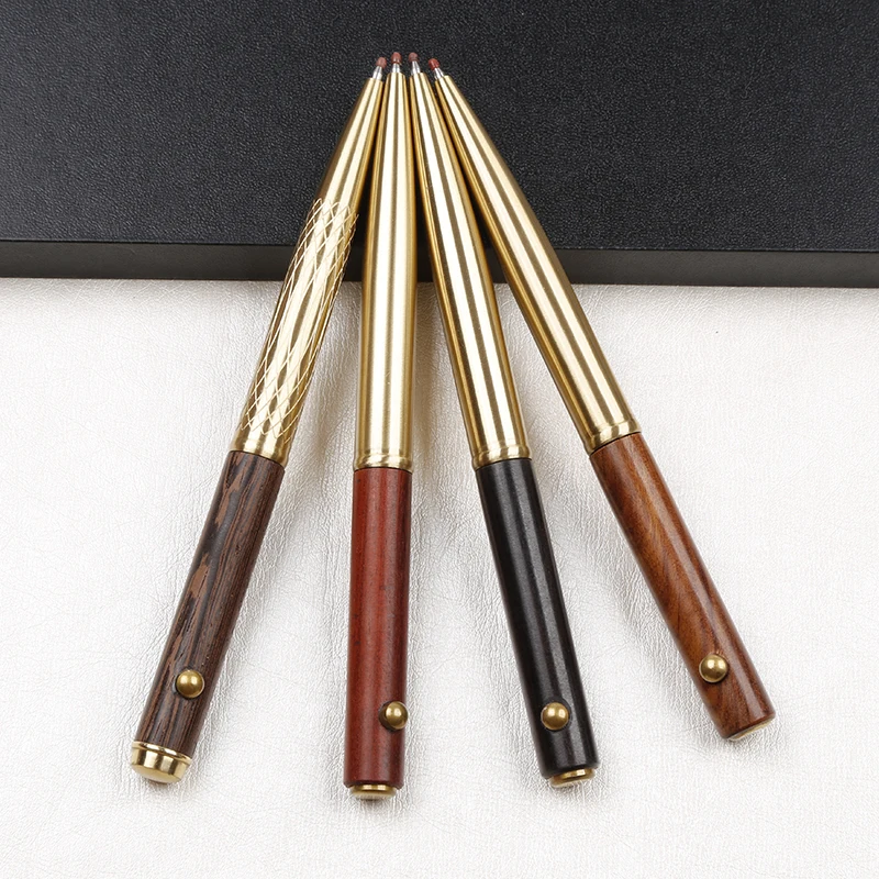 High end wooden pen no oxidation brass no ink leak brass and wood ball pen fast delivery