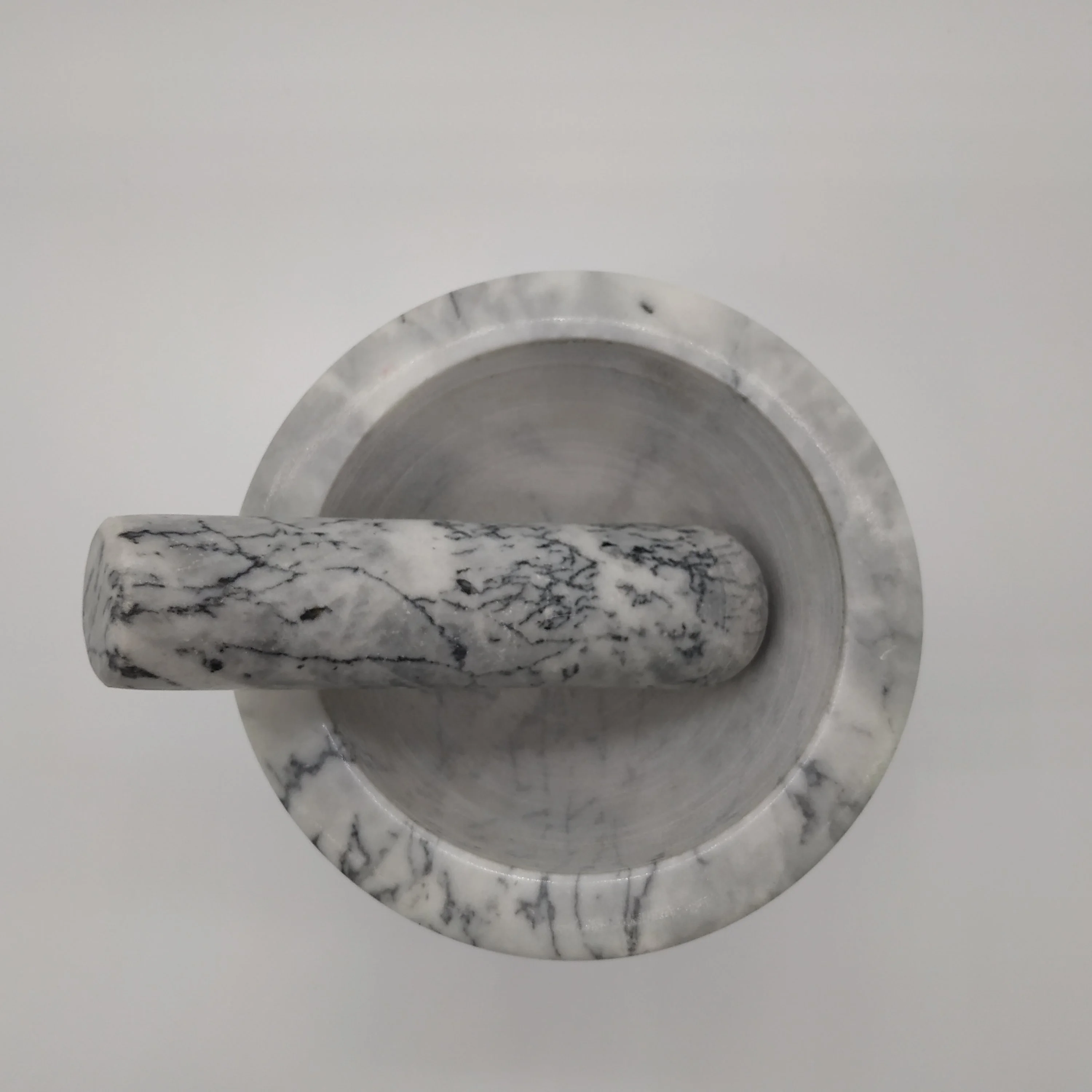 
Marble Mortar and Pestle with Polished Surface 
