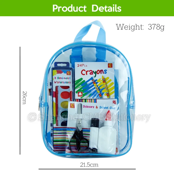 Kids drawing tools and coloring art materials