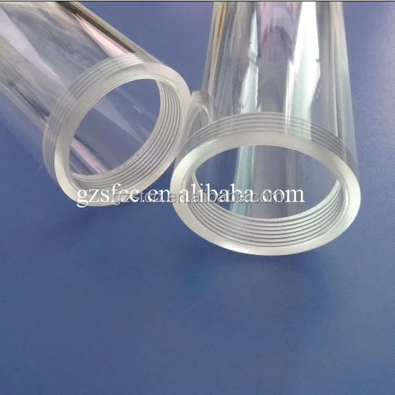 customized threaded acrylic tubes in various sizes