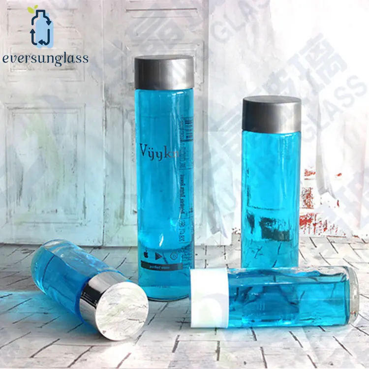 250ml 300ml 350ml 500ml 1000ml clear empty PET voss style plastic bottle