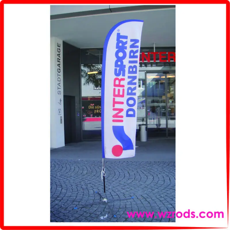 
Strongest Wind Resistance Promo Sharkfin Banner Flag Stand 