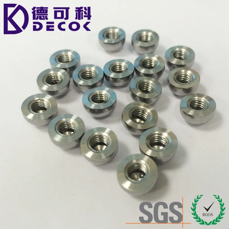 Твердый металлический полусферический резьбовой 16 мм из нержавеющей стали