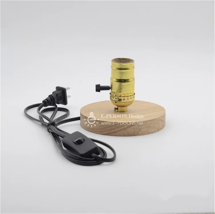 Wood sconce Fully Dimmable Table Desk Lamp with In-Line Switch Great Addition to Table, Desk and Bookshelf