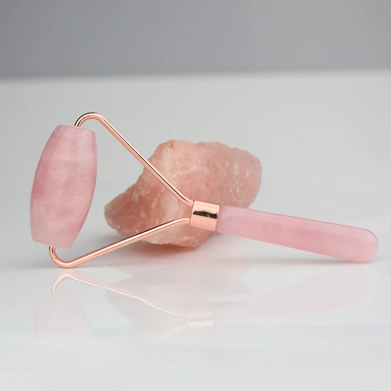 Natural Stone Rose Quartz Nephrite Anti Aging Facial mini jade roller