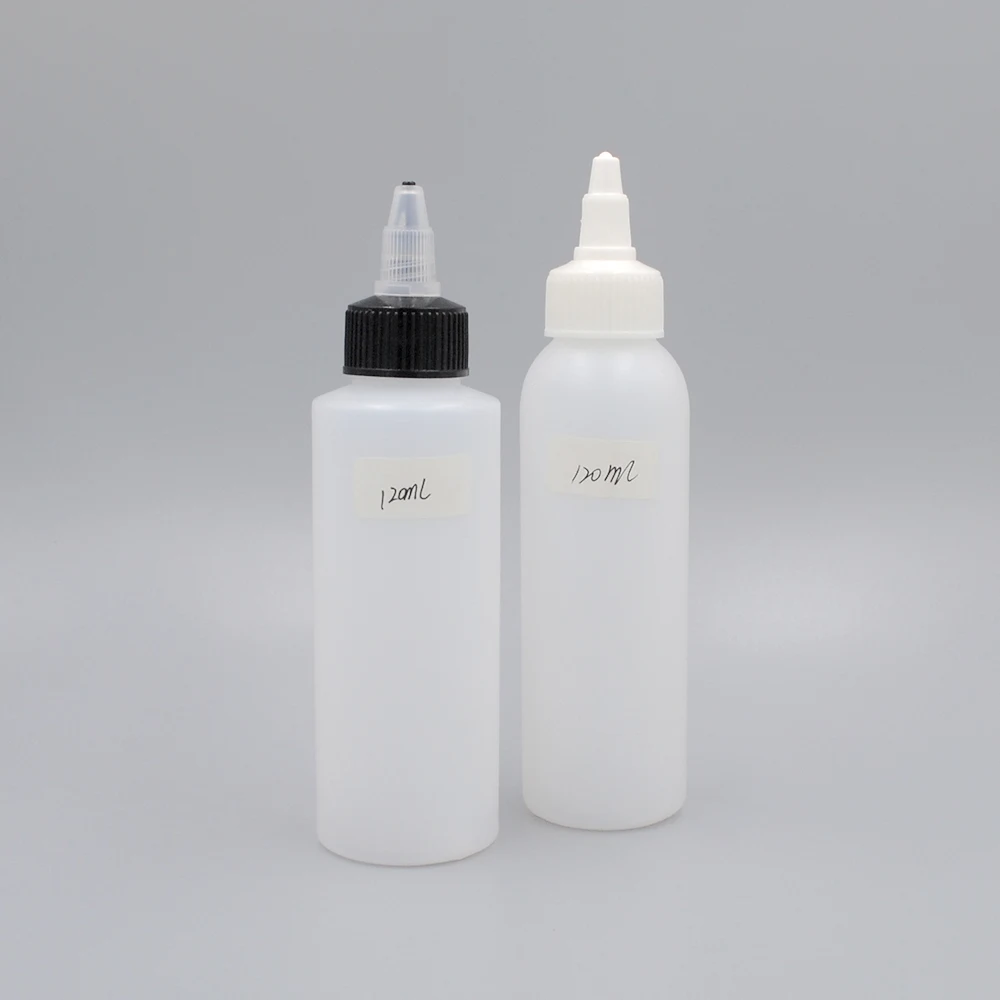 4 oz 120 ml 200 ml 250ml Plastic squeeze condiment twisted cap oil infuser bottle 100ml for olive oil hair oil pen ink