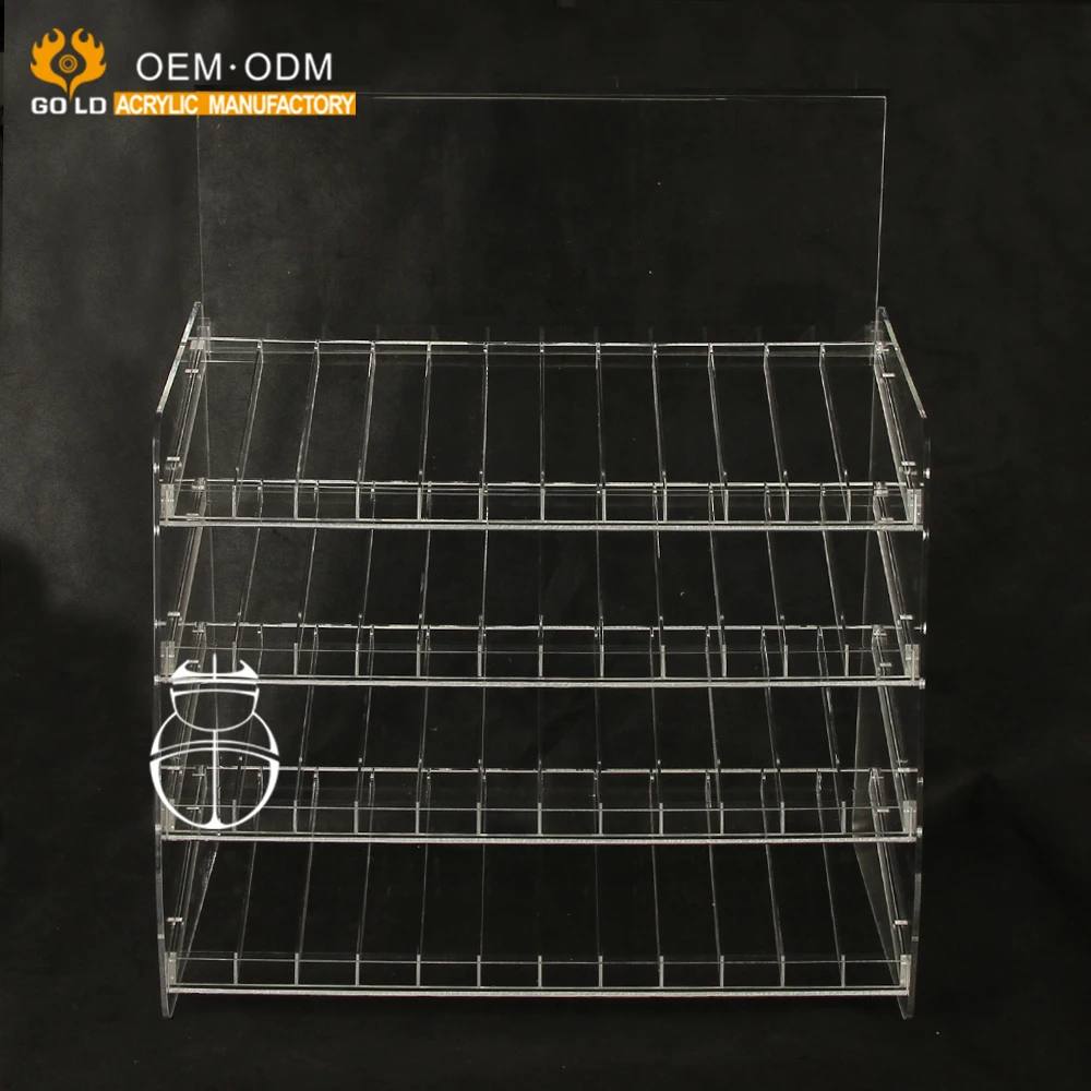 Free Design Custom Multi-tiers Clear Essential Oil Storage Rack Holder Acrylic Essential Oil Display Stand