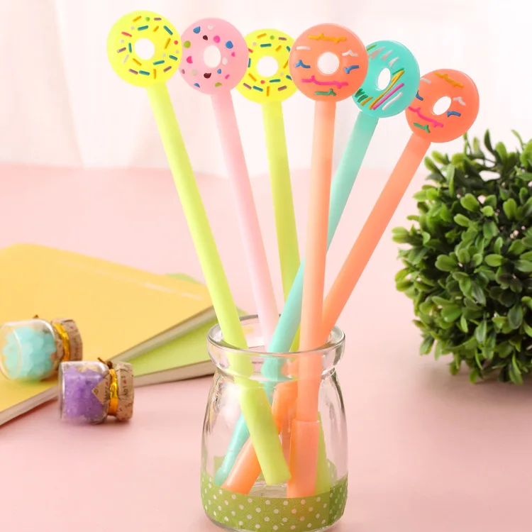 
Cute cartoon donuts plastic natural carton rollerball pen and Promotional pen 