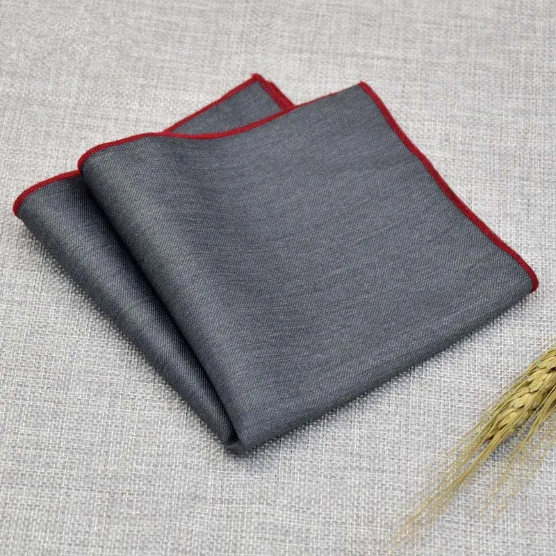 Премиум Chambray карманные квадраты 23*23 мужские носовые платки