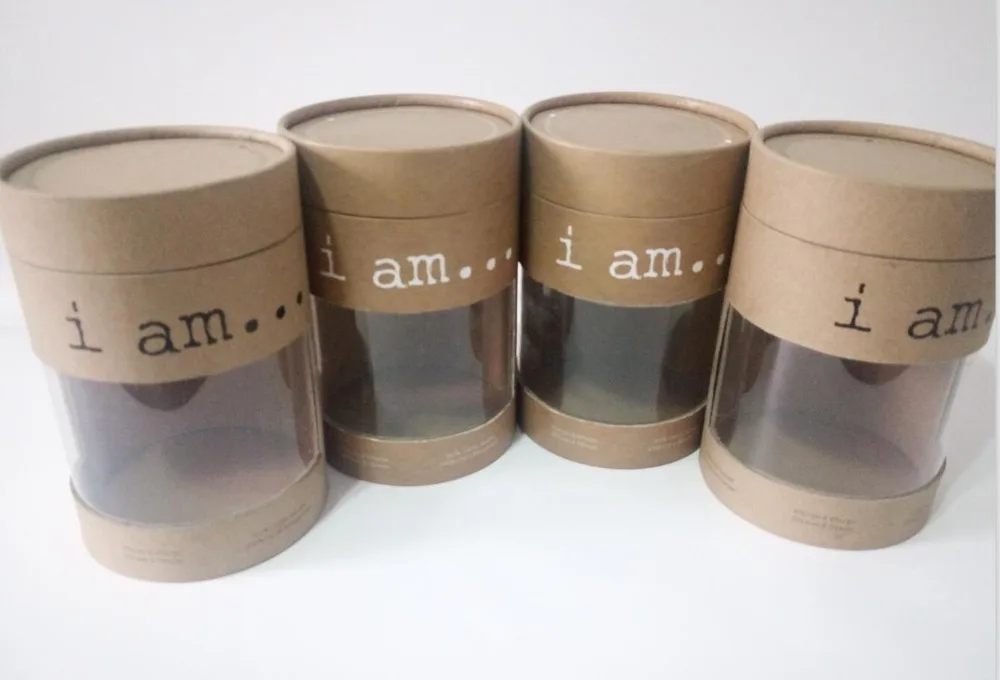 Biodegradable tshirt tube packaging with clean window