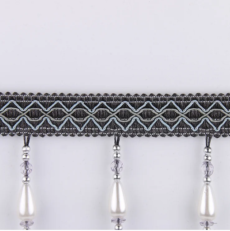 Wholesale 100% Polyester Beaded Fringe For Curtain