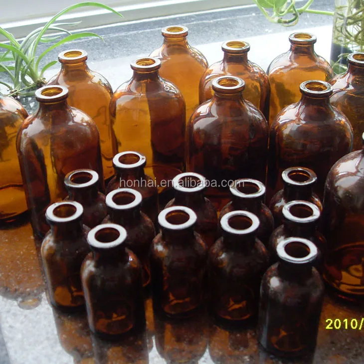 100 ml type II and III amber injection glass vial for antibiotics
