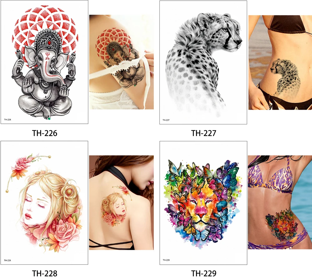 
Male Body Art Water Transfer DIY Temporary Tattoo Sticker TH201 - TH240 