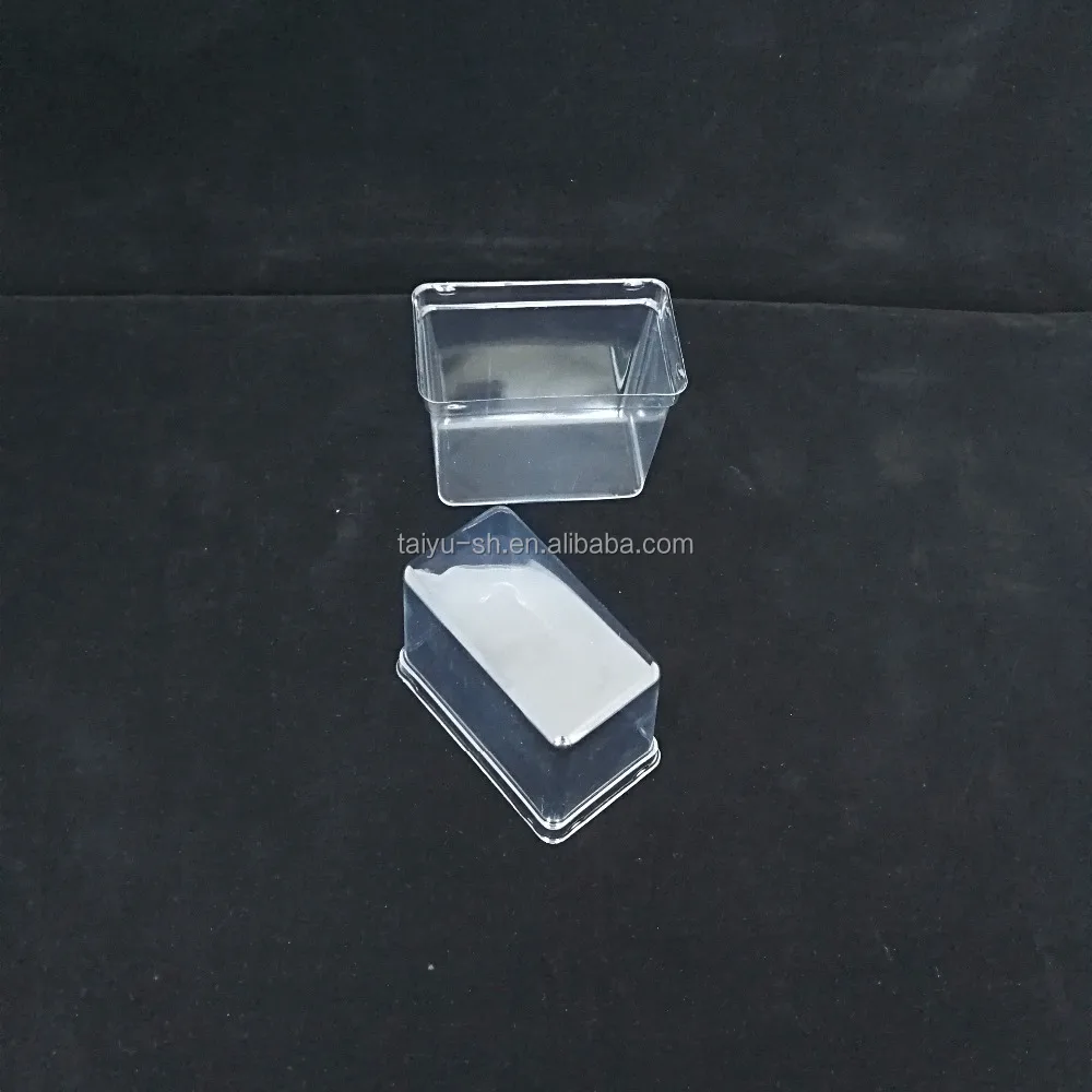 Disposable clear rectangle plastic Clear PET Blister cookie tray