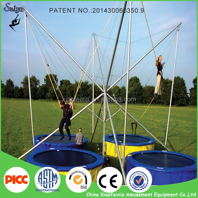 The Most Funny Outdoor Trampoline Equipment Bungee Jumping For Sale