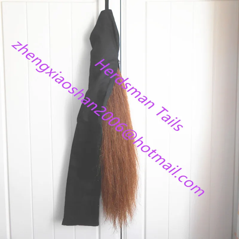 Medium Grey Natural Loop False Horse Tail Extension 70-75CM Double Thickness With Real Horse Hairs For Sale