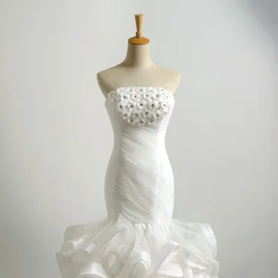 
Sexy Strapless mermaid Wedding Dress Bridal Gown 2017 