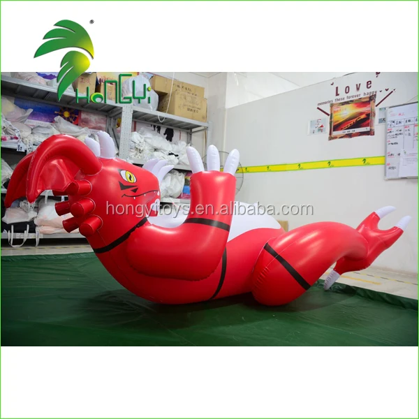 Hongyi Newest Customized High Quality Giant Durable Inflatable Red Dragon Toy With Love Hole  For Sale