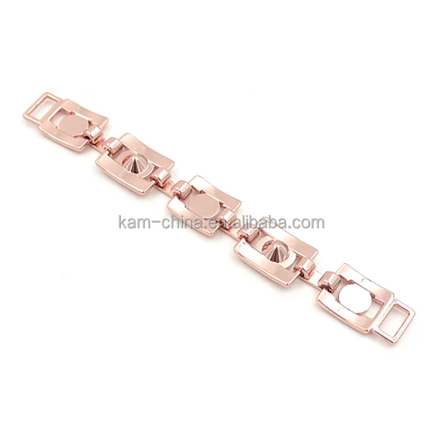 Alibaba China Fashion Shoes Accessories Rose Gold Color Custom Garment Metal Shoe Buckle