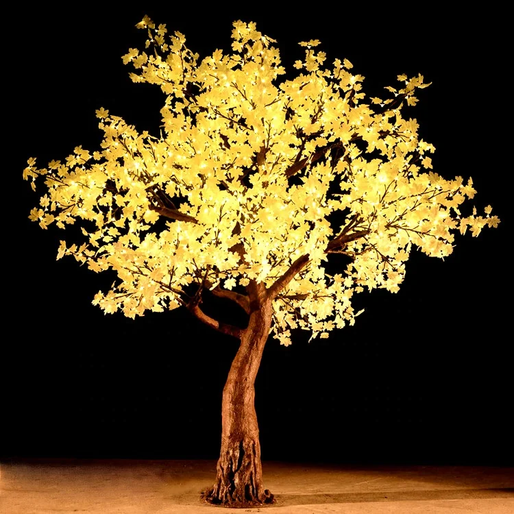 wholesale outdoor holiday lighting decoration 3m warm white led artificial cherry blossom tree